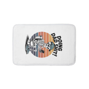 Skeleton Toilet Dad Bath Mat