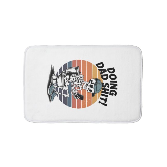 Skeleton Toilet Dad Bath Mat (Front)