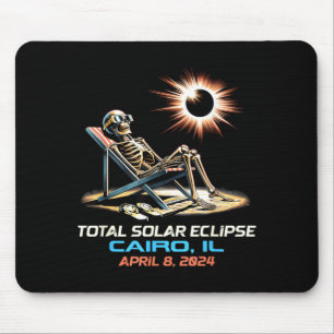 Skeleton Total Solar Eclipse Cairo Illinois Mouse Pad