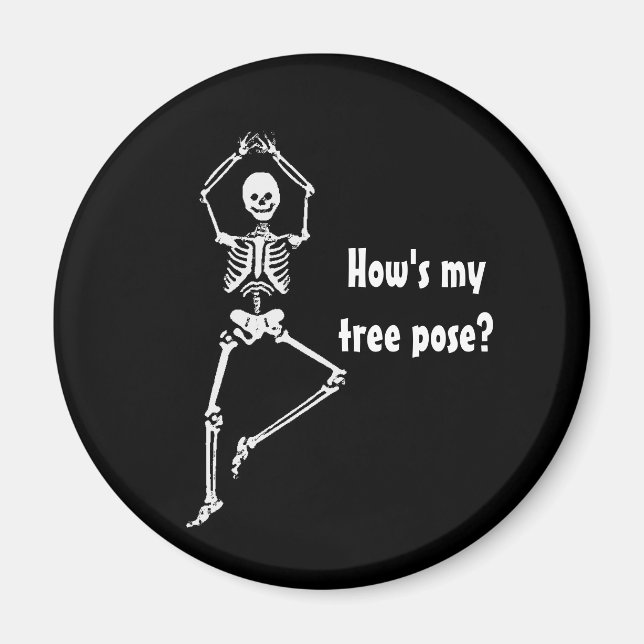 Skeleton Tree Pose - Yoga Magnet (Front)