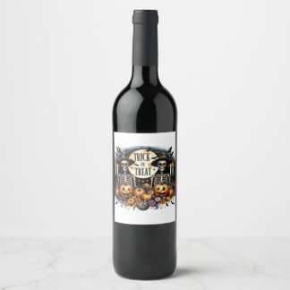 Skeleton Trick-or-TreatFood and Beverage Label Set