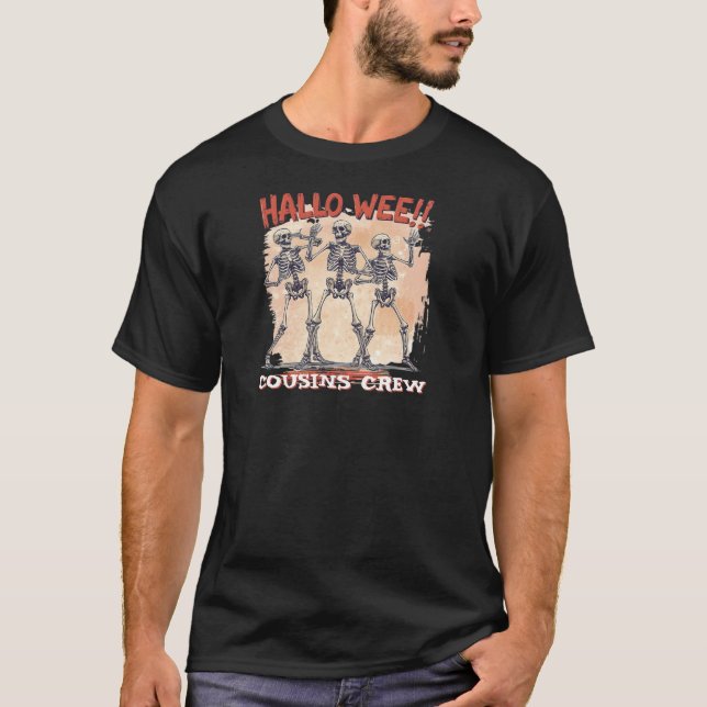 Skeleton tshirt Halloween Crew 2026 T-Shirt (Front)