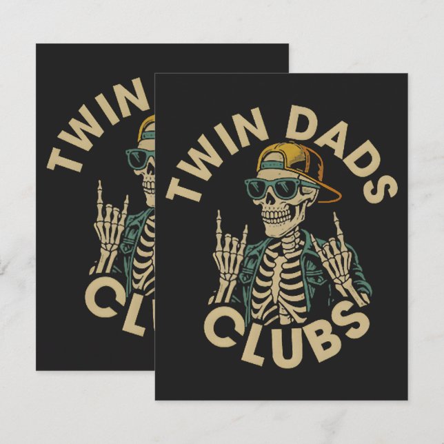  Skeleton Twin Dads Club Card (Front/Back)