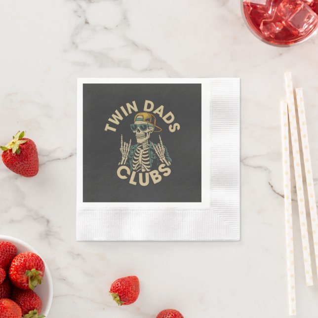  Skeleton Twin Dads Club Napkin (Insitu)