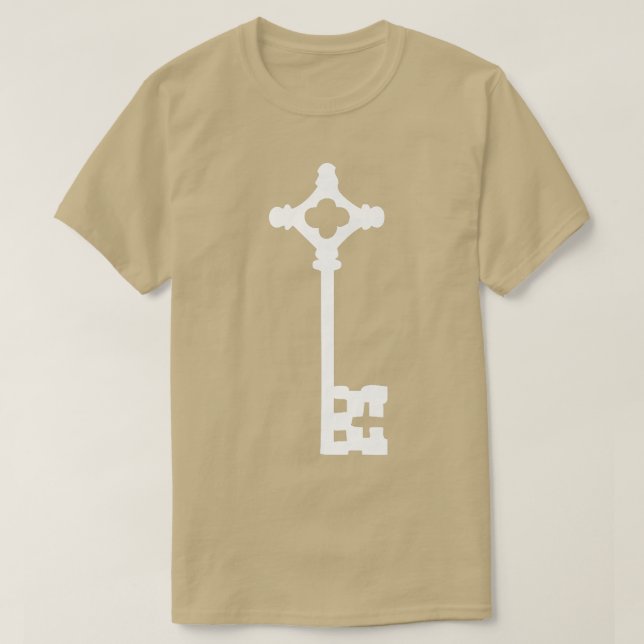 Skeleton Victorian Key  T-Shirt (Design Front)