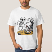 Skeleton vs French Bulldog – Funny Halloween Chase