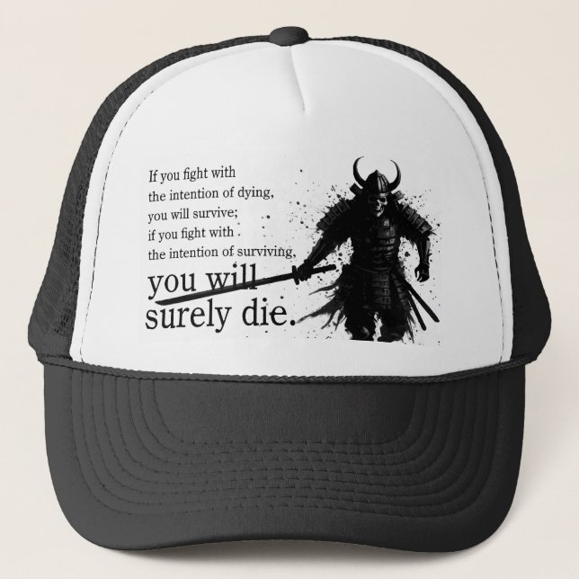 Skeleton Warrior Trucker Hat (Front)