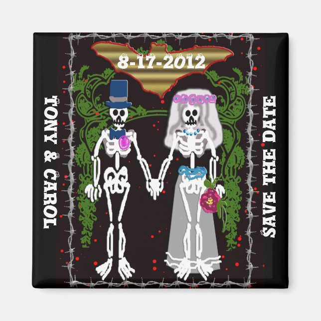 skeleton wedding 1 magnet (Front)