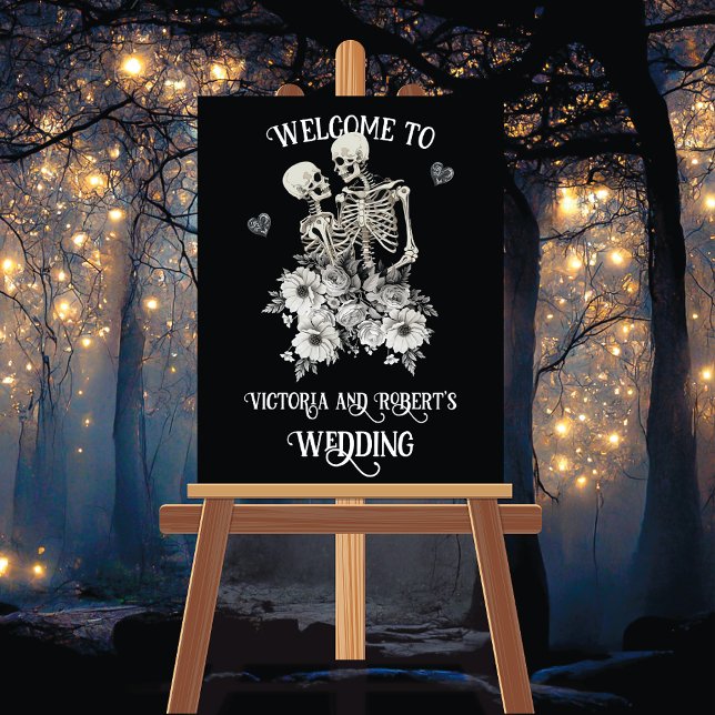 Skeleton Wedding Couple Wedding Welcome Sign (Creator Uploaded)