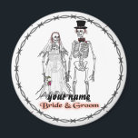 Skeleton Wedding magnet<br><div class="desc">Skeleton Wedding magnet by ArtMuvz Illustration. Matching Customisable Wedding bridal shower, reception, rehearsal dinner apparel. TO PERSONALIZE add your name or add text instead. Customise this wedding magnet to make it uniquely yours or to give as a personalised gift. Celebrate your love in style with our wedding designs, Perfect for...</div>