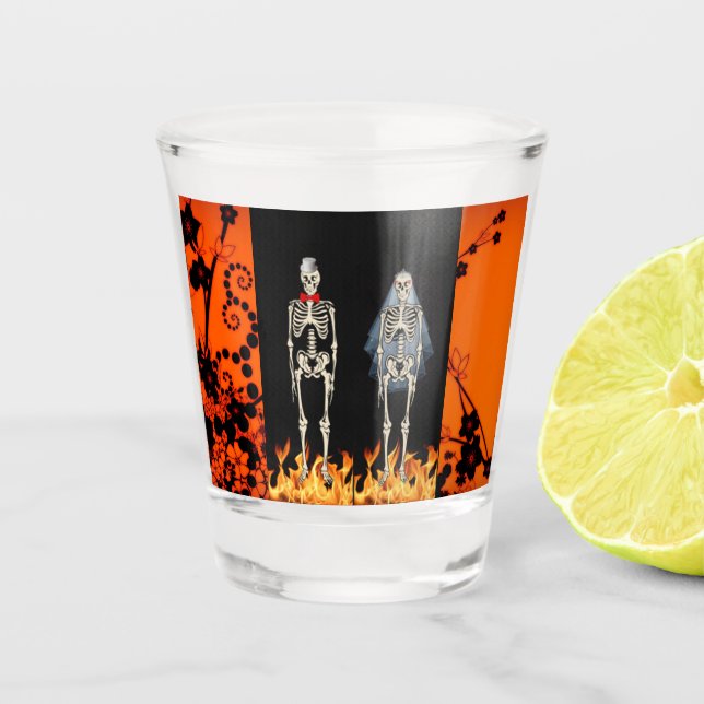 Skeleton Wedding Toast Glasses (Front)