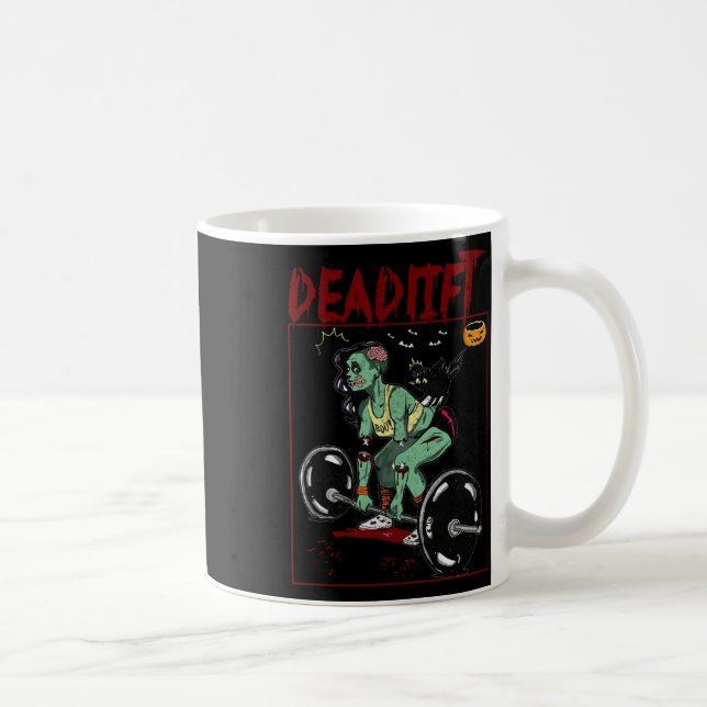 Skeleton Weightlifter Bodybuilder Workout Fitness  Coffee Mug (Right)
