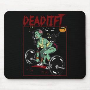 Skeleton Weightlifter Bodybuilder Workout Fitness Mouse Pad