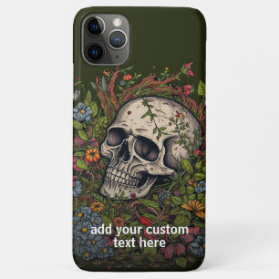 Skeleton Wildflower Christmas Cottagecore Custom Case-Mate iPhone Case