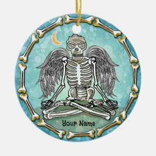 Skeleton Wings Ceramic Tree Decoration