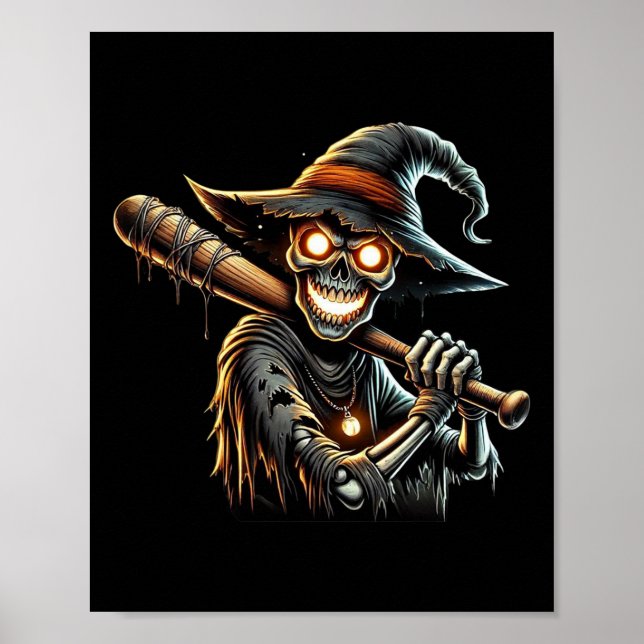 Skeleton Witch Sell Player Halloween Costume Party Poster (Front)