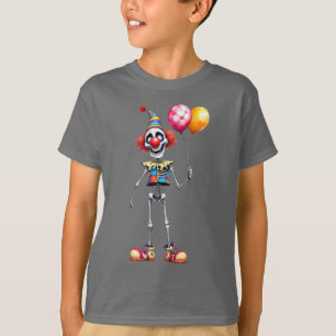  Skeleton with a clown nose, Halloween, author Nat T-Shirt
