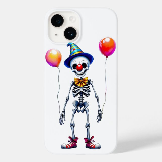  Skeleton with Balloons, Halloween, author Natasha Case-Mate iPhone Case (Back)