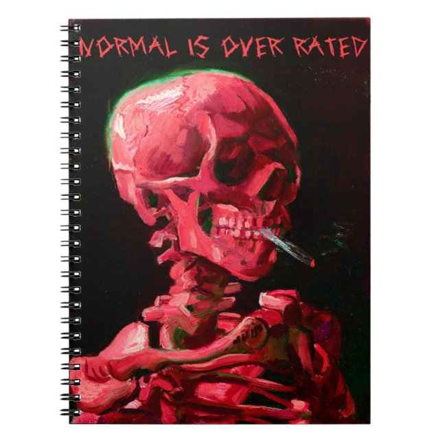 Skeleton with Burning Cigarette by Van Gogh Notebook (Front)