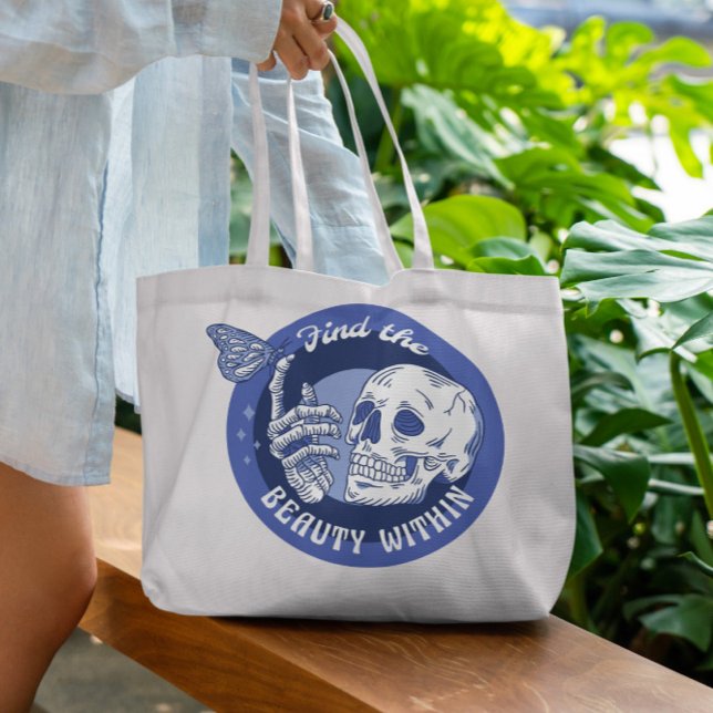 Skeleton With Butterfly Tote Bag (Creator Uploaded)
