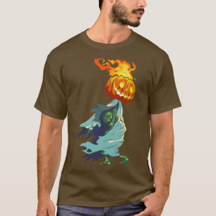 Skeleton with Pumpkin Torch T-Shirt