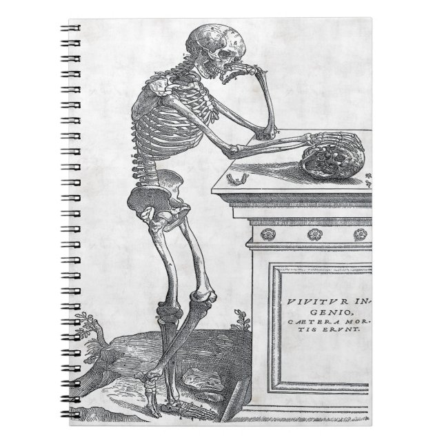 Skeleton With Skull Notebook (Front)
