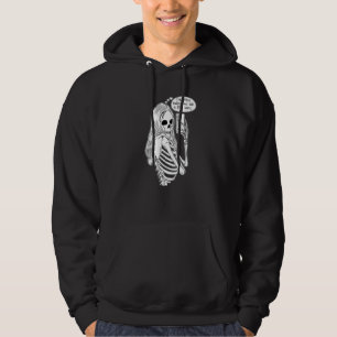 Skeleton Woman with Cell Phone Taking Selfie Skull Hoodie