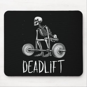 Skeleton Workout Halloween Weight Lifting Fitness  Mouse Pad