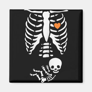 Skeleton Xray Halloween Costume Pregnant Women Mom Magnet