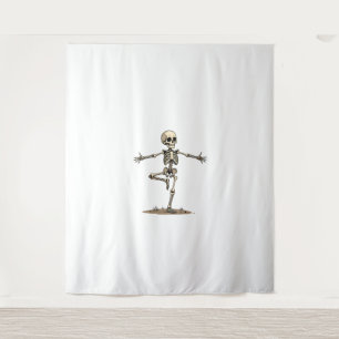 Skeleton Yoga – Funny Halloween Fitness Shirt Tapestry