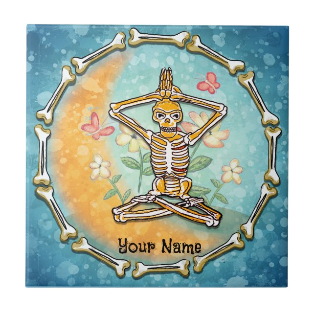 Skeleton Yoga   Tile (Front)