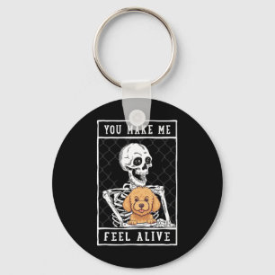 Skeleton You Make Feel Halloween Me Alive  Key Ring