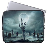 Skeleton Zombie Hand Rising Out Of A GraveYard - H
