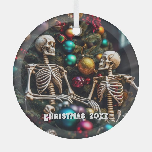 Skeletons and Colourful Ornaments Christmas  (Front)
