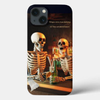 Skeletons at a bar