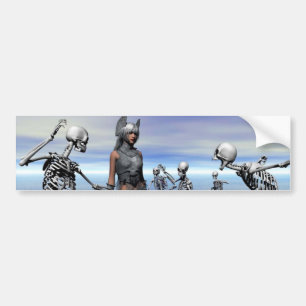 Skeletons Attack Bumper Sticker