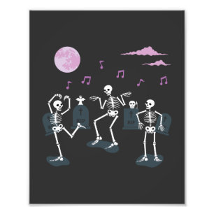 Skeletons Dancing in a Circle Photo Print