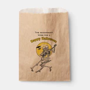 Skeletons Dancing Under the Full Moon Halloween Favour Bags