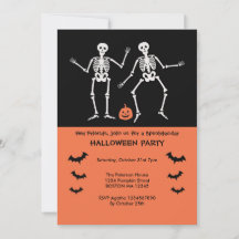 Skeletons Halloween Invitation