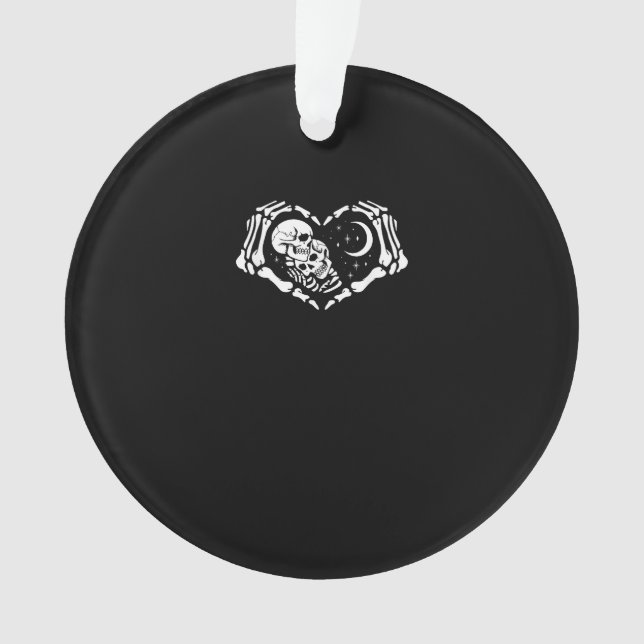 Skeletons Heart  Hands Ornament (Front)