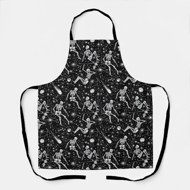Skeletons in space background  apron (Front)