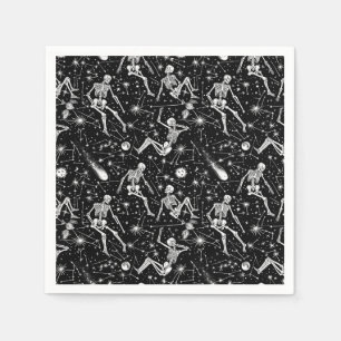 Skeletons in space background  napkin