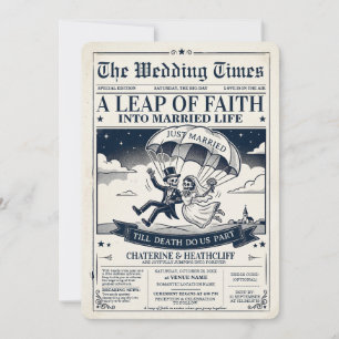 Skeletons Leap of Faith Wedding Invitation