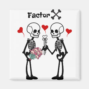 Skeletons lovers magnet