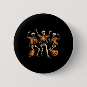 Skeletons Pumpkin Halloween 6 Cm Round Badge