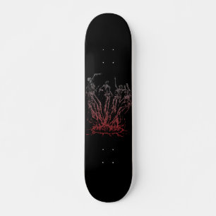Skeletons Rising from Flames Skateboard