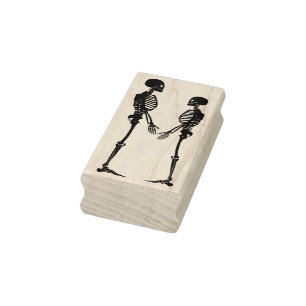Skeletons Rubber Stamp