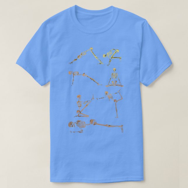 skeletons Statue Bone Stretchers Halloween Figurin T-Shirt (Design Front)