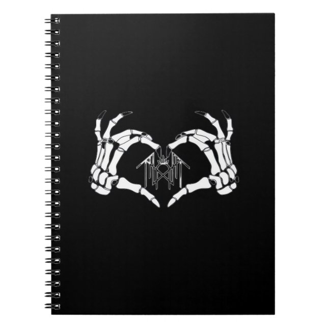Skeletons Token Heart Hands  Notebook (Front)