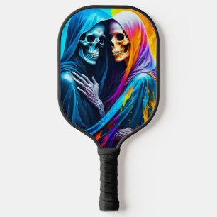 Skeletons Wrapped in a Rainbow Personalised Pickleball Paddle